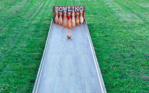 Bowling de madeira